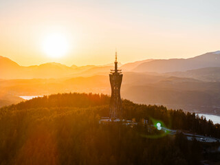 W&ouml;rthersee Pyramidenkogel Sunset, Klagenfurt Austria  -Carinthia(K&auml;rnten)