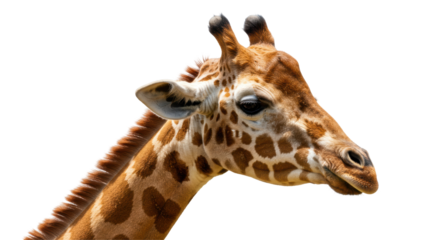 Isolated Giraffe Head