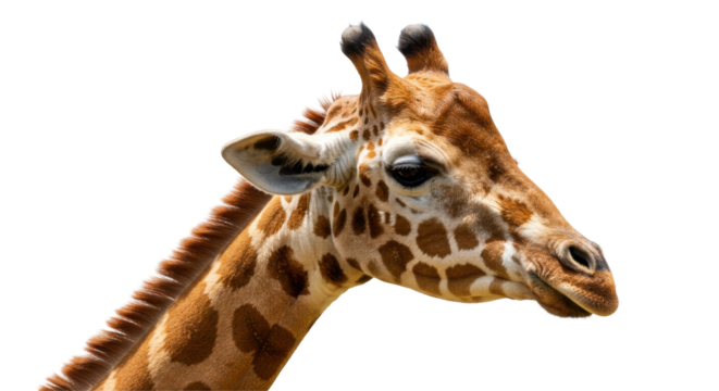 Isolated Giraffe Head
