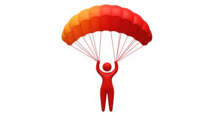Isolated Parachutist Icon