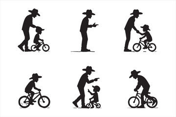 Father Teaching Baby to Ride Bicycle – Cute Family Vector Illustration

Dad and Baby Learning to Ride Bike – Parenting Moment Clipart

Father and Child Bicycle Ride – Wholesome Flat Vector Art

Baby’s