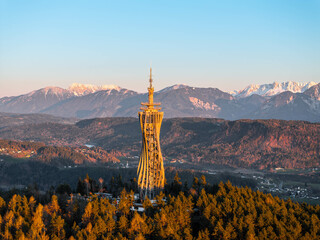 W&ouml;rthersee Pyramidenkogel Sunset, Klagenfurt Austria  -Carinthia(K&auml;rnten)
