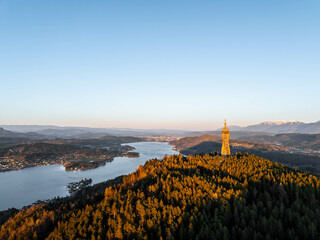 W&ouml;rthersee Pyramidenkogel Sunset, Klagenfurt Austria  -Carinthia(K&auml;rnten)