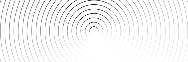 Abstract white color horizontal banner background with white circle lines. Geometric stripe line art design. Modern white lines. Futuristic technology concept.