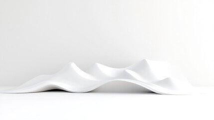 Obraz premium Abstract white sculpted form