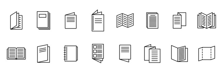 Collection of book icons. book icon with line model. transparent background icon. Vector illustration.