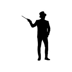 A magician standing vector.