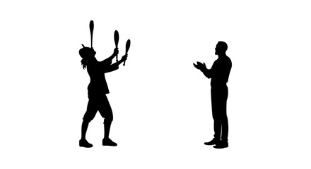 A magician is performing a magic trick. A mountaineer is clapping his hands vector