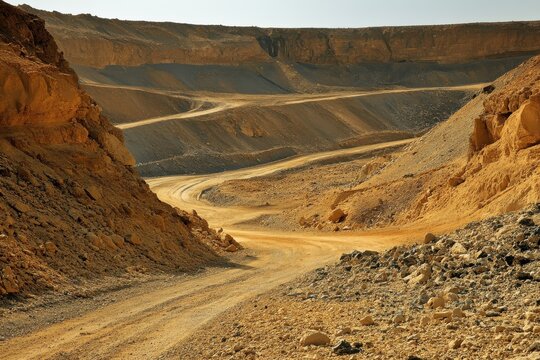Phosphate Extraction: Mining Operations in Tunisian Desert for Fertilizer Production