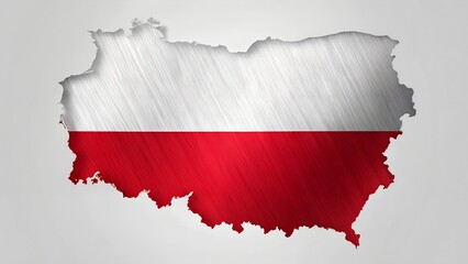Fototapeta premium Polish Flag Brush Stroke Vector on Transparent Background