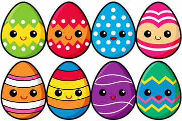 easter eggs vector