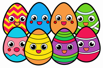 easter eggs vector