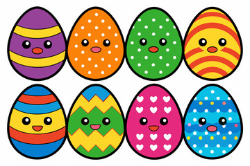 easter eggs vector