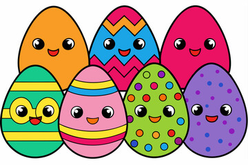 easter eggs vector