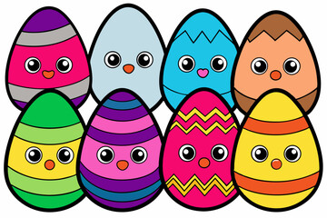 easter eggs vector