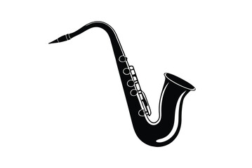 Saxophone Vector Illustration Musical Instrument Isolated On White Background