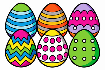 easter eggs vector
