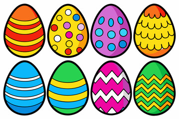 easter eggs vector