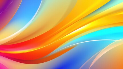 Obraz premium Vibrant abstract design with flowing curves of color