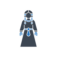Traditional Woman with Jewelry Icon