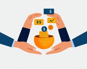 A financial advisor presenting an investment plan to a client, highlighting risk protection and wealth preservation strategies