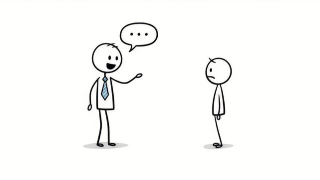 Explaining to Someone Stick Figures Discussing Communication Conflict