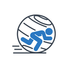 Running in Ball Icon