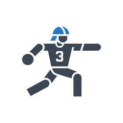 Lacrosse Action Pose icon