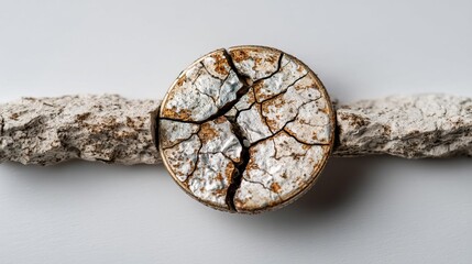 Artistic interpretation of cracked natural materials showcasing texture and color contrast.