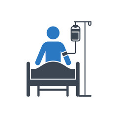 Patient Receiving IV Icon