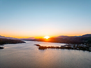 Fototapeta premium Wörthersee Landscape during Sunset, Wörthersee Austria