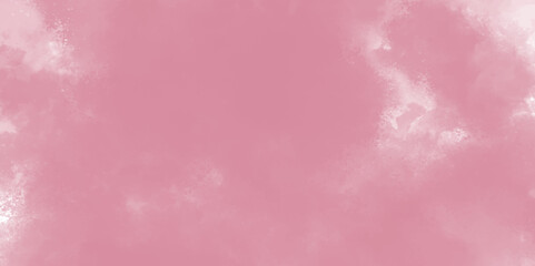 Fantasy light red, pink shades watercolor background. light pink and white colors background for design subtle color. Soft pink grunge background frame plane sky view with stars and sunset
