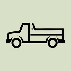 Modern truck silhouette logo icon with bold minimalist transport design