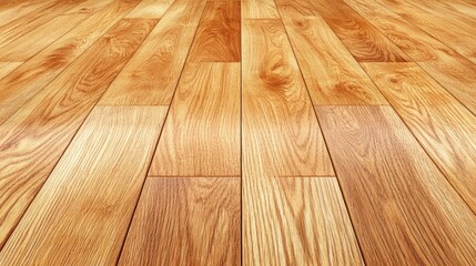 Warm Brown Wood Floor Planks in Converging Perspective