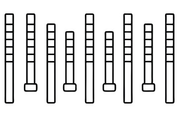 Equalizer Sound Visualization Art in Line Drawing