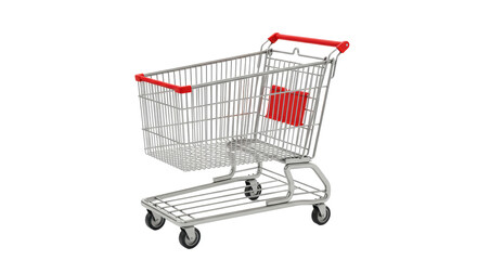 Isolated Empty Shopping Cart