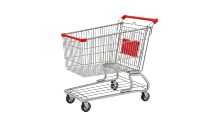Isolated Empty Shopping Cart