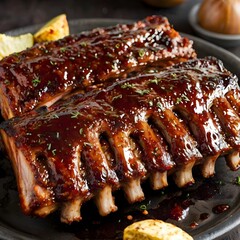 BBQ Ribs on Platter