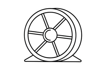 Hamster Wheel Outline Icon Design For Pet Accessories And Exercise Equipment