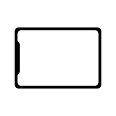Tablet mockup with blank screen. Vector illustration