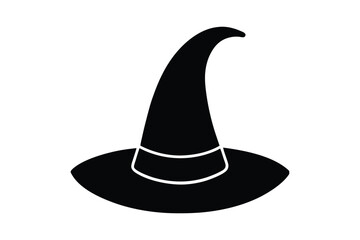 Halloween Witch Hat  silhouette vector illustration