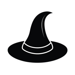 Halloween Witch Hat  silhouette vector illustration