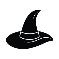 Halloween Witch Hat  silhouette vector illustration