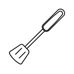 Line Art Kitchen Spatula Illustration Cooking Utensil Minimalist Design Food Preparation Tool
