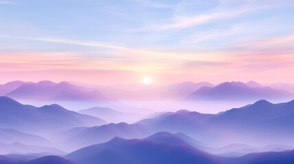 Obraz premium Breathtaking sunset over majestic mountain range stunning landscape view