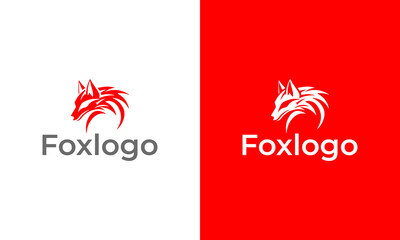 Creative Fox Head icon Logo Design template ai generated