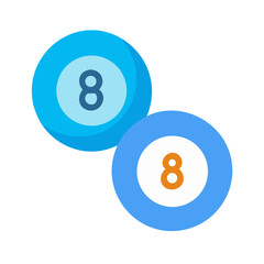 Billiard Balls Eight and Nine Icon Design