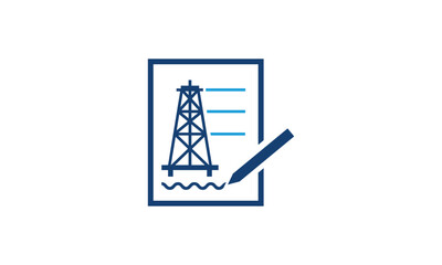 a graphic image themed oil and gas document, white background. vector graphic base.
