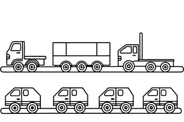 loadtransporter gx1 line art high tech logistics unit.