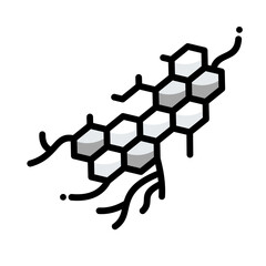 vector illustration of a honeycomb background